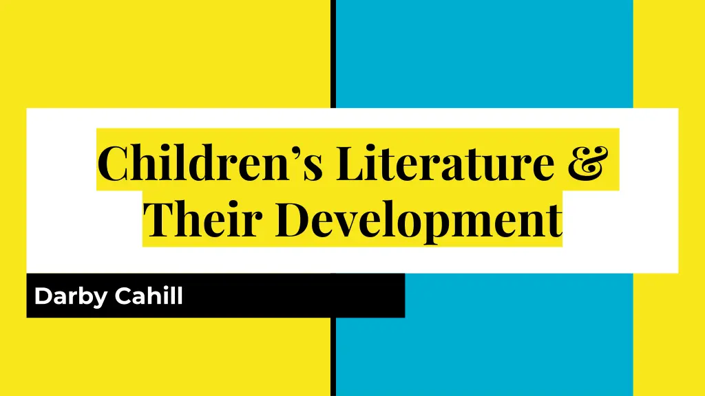 children s literature their development