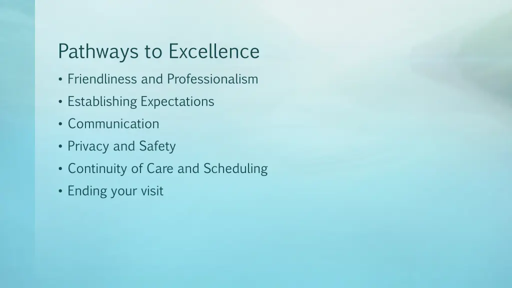 pathways to excellence