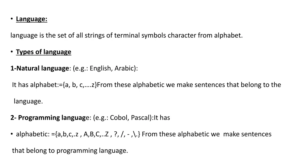language