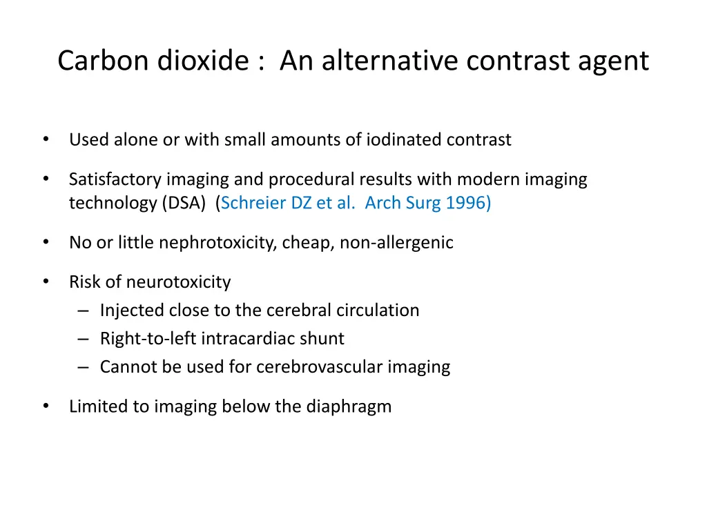 carbon dioxide an alternative contrast agent