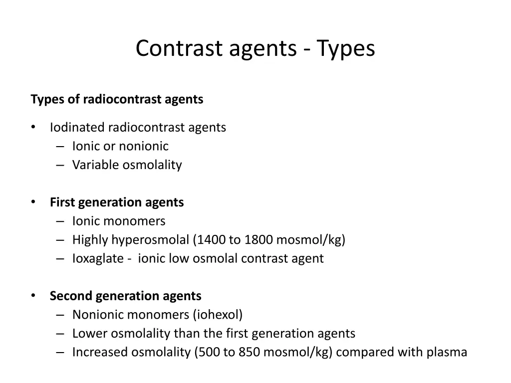contrast agents types