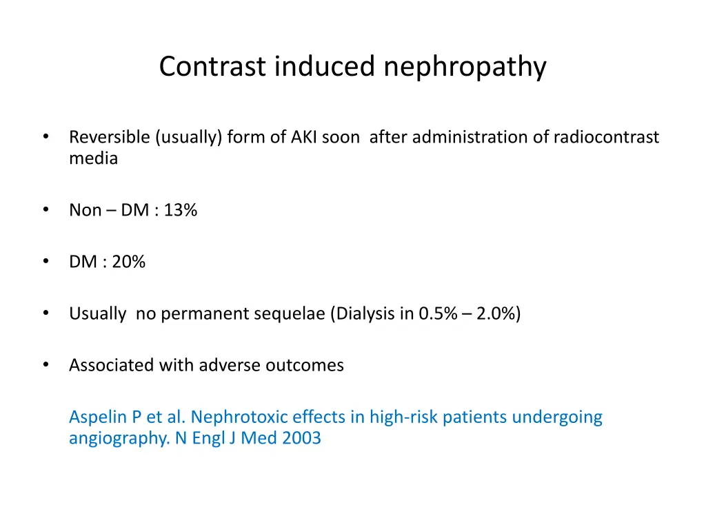contrast induced nephropathy