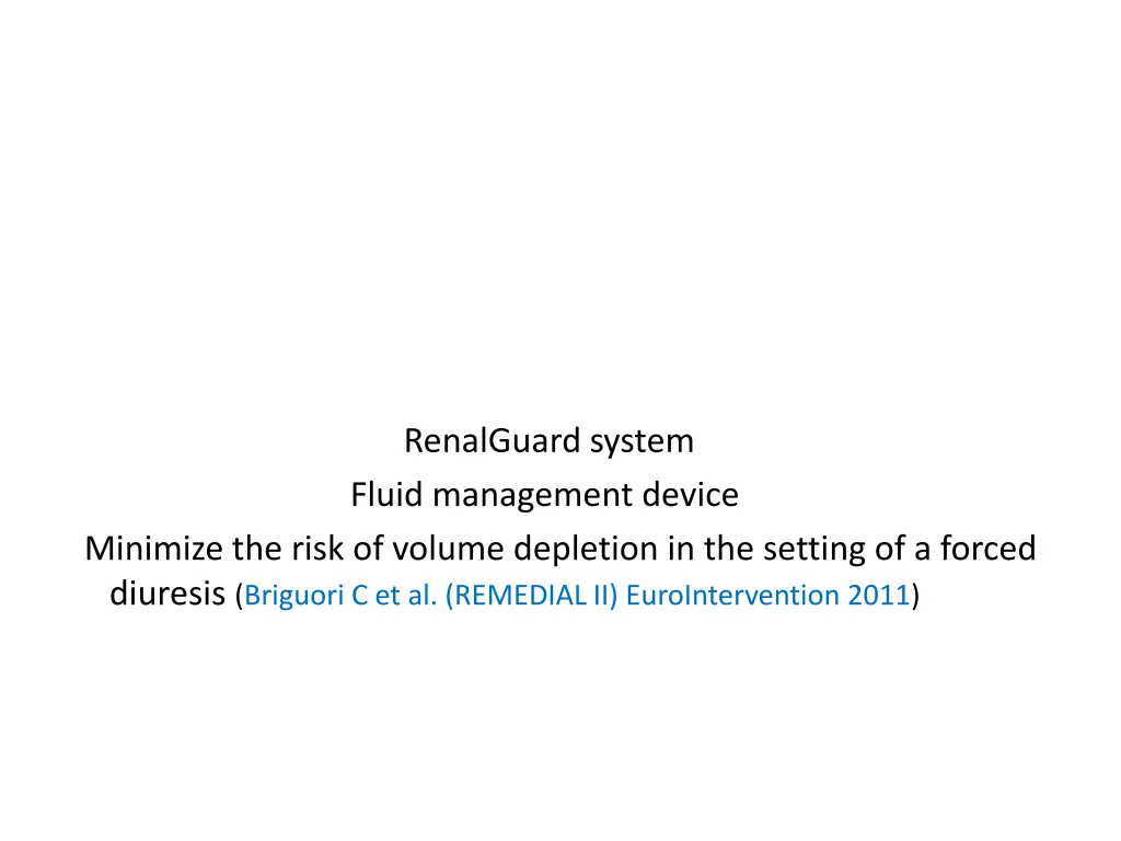 minimize the risk of volume depletion