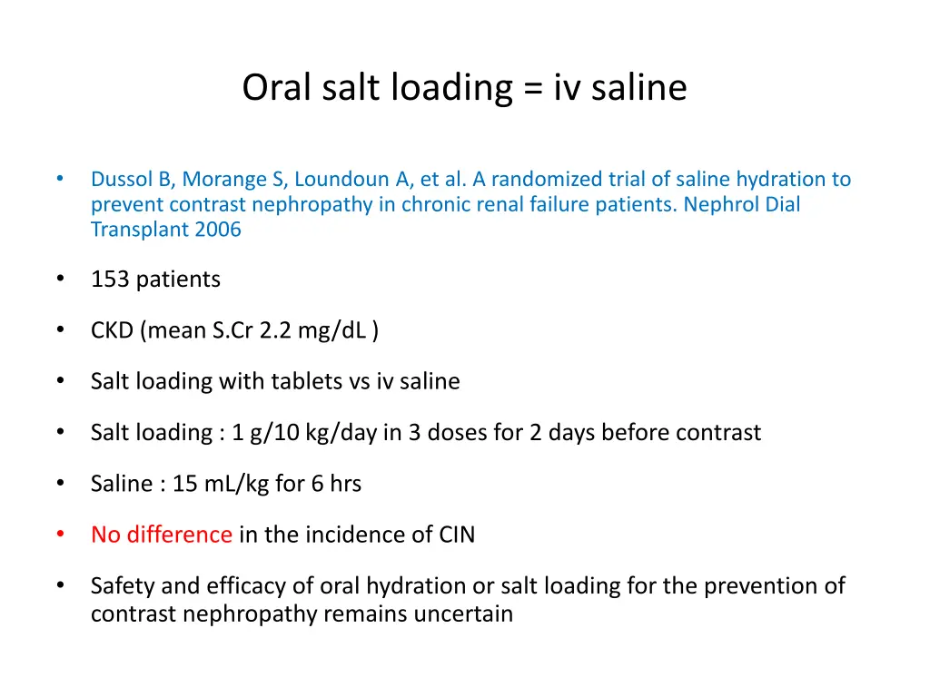 oral salt loading iv saline