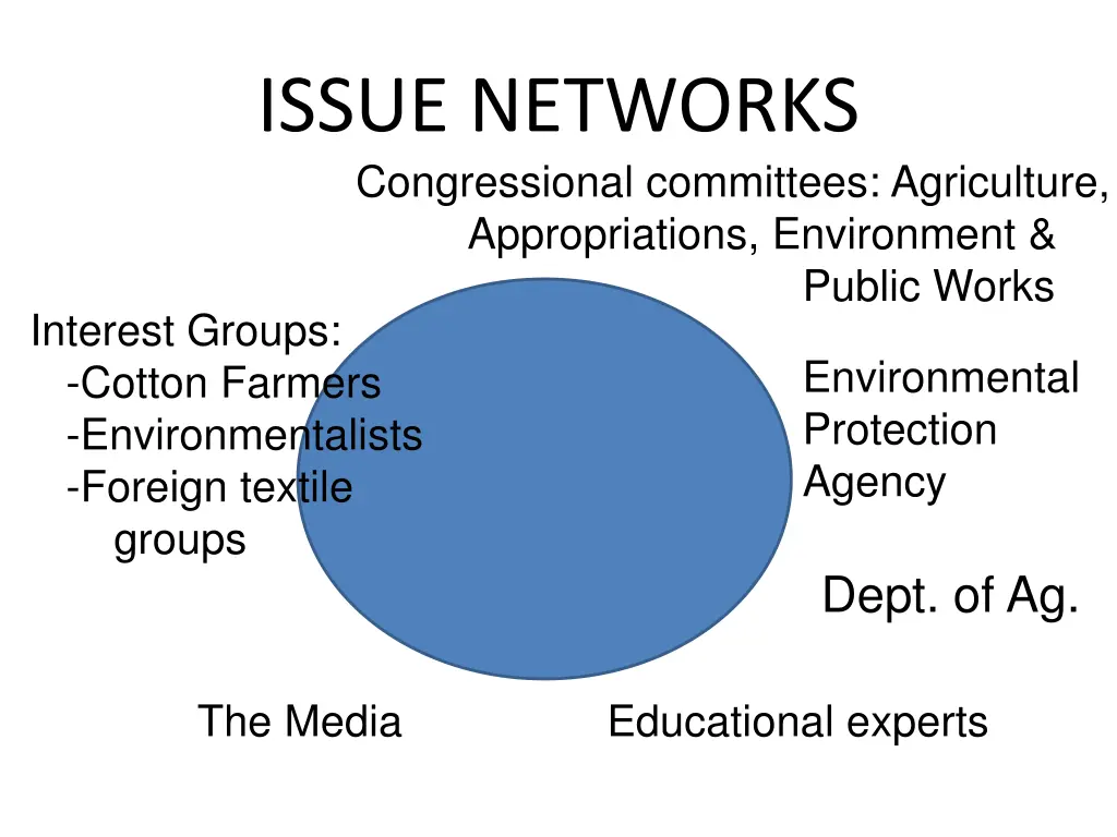 issue networks congressional committees