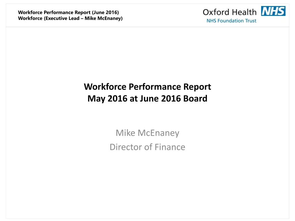 workforce performance report june 2016 workforce