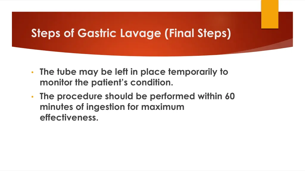 steps of gastric lavage final steps