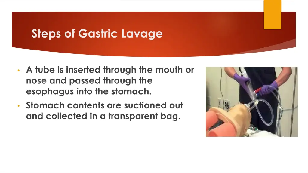 steps of gastric lavage