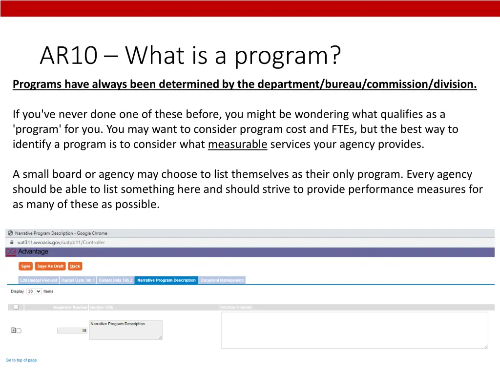 ar10 what is a program 1
