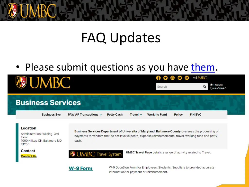 faq updates