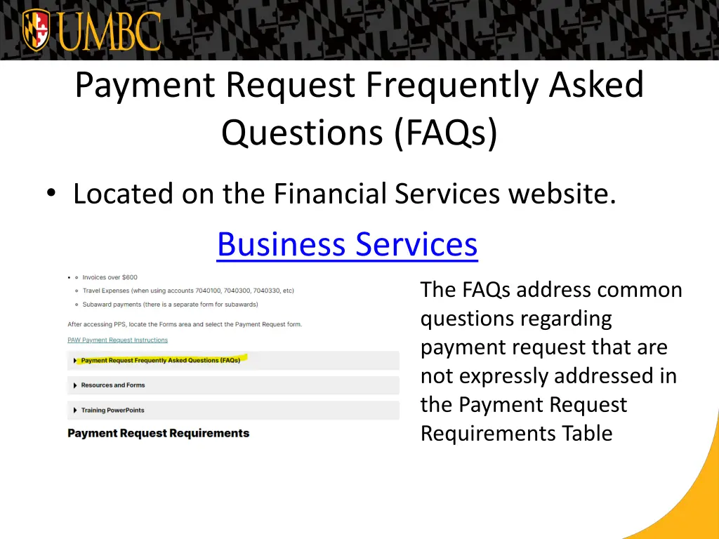 payment request frequently asked questions faqs