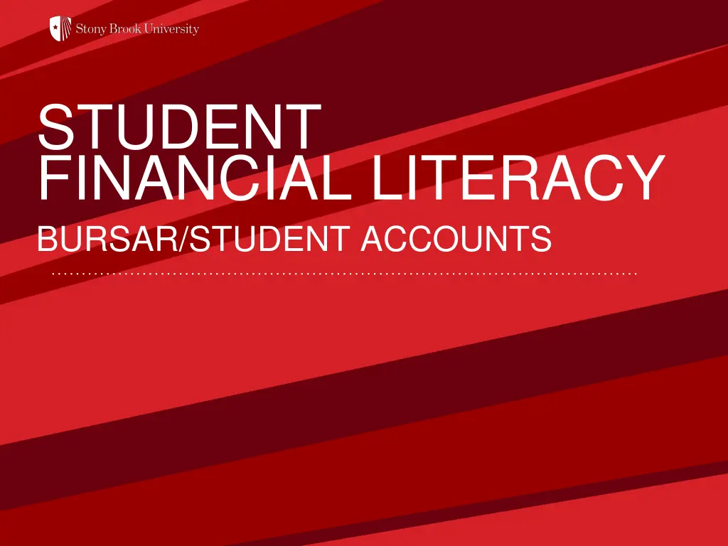student financial literacy bursar student accounts