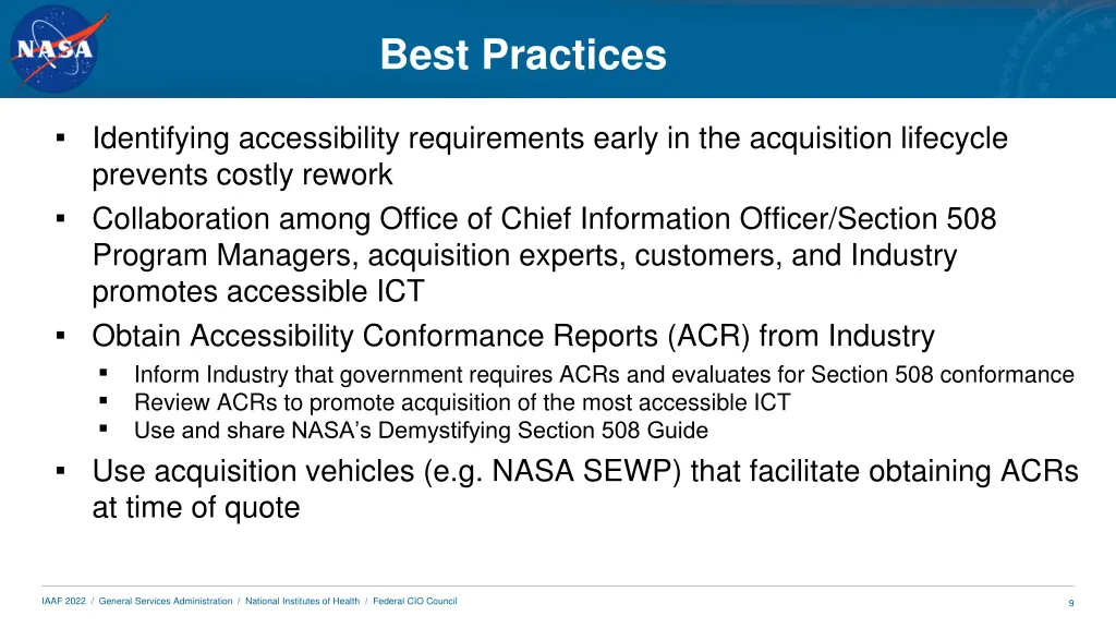 best practices