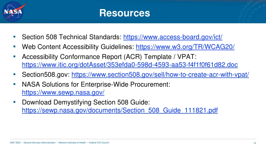 resources