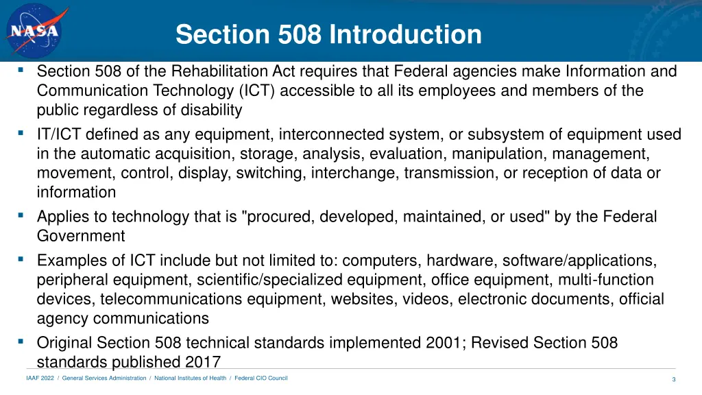 section 508 introduction