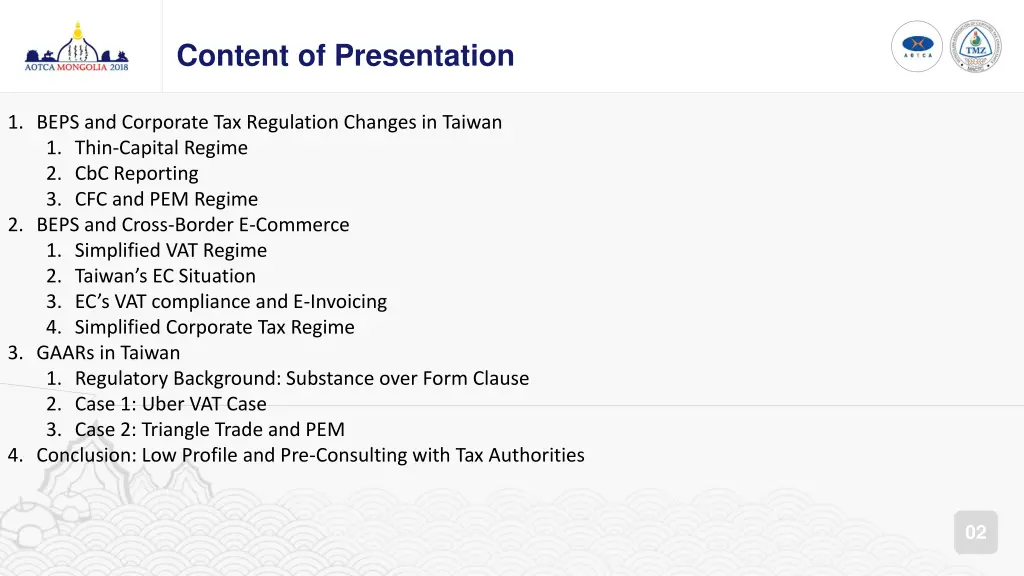 content of presentation