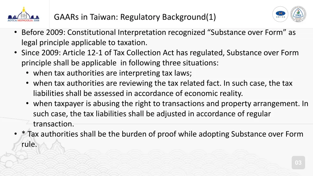 gaars in taiwan regulatory background 1