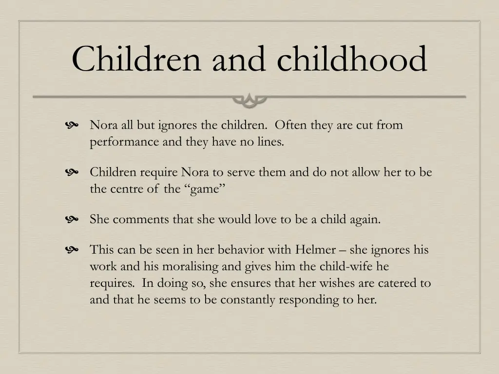 children and childhood