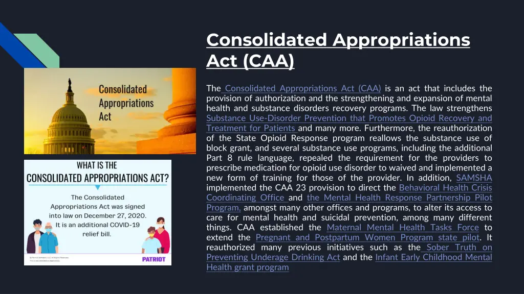 consolidated appropriations act caa