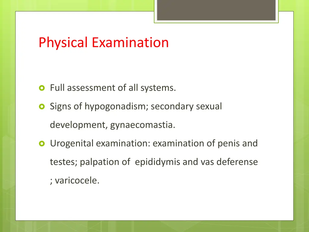 physical examination
