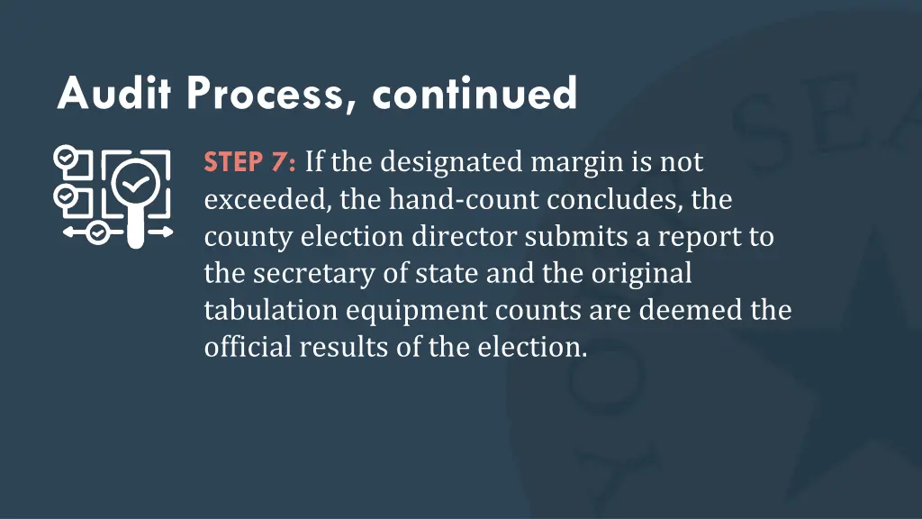 audit process continued 5