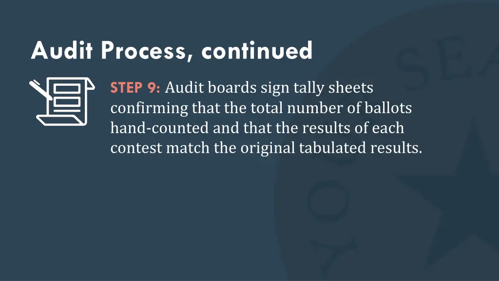 audit process continued 7