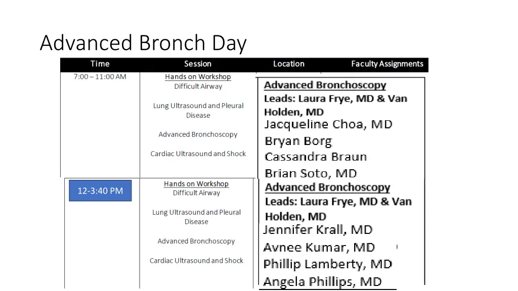 advanced bronch day