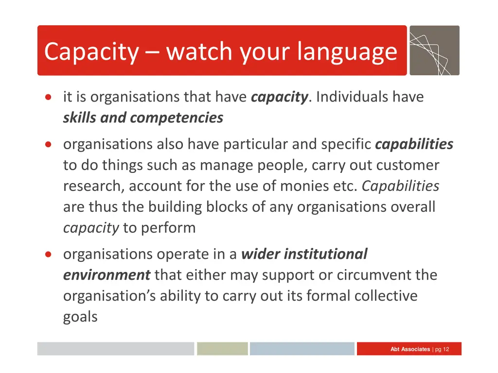 capacity watch your language