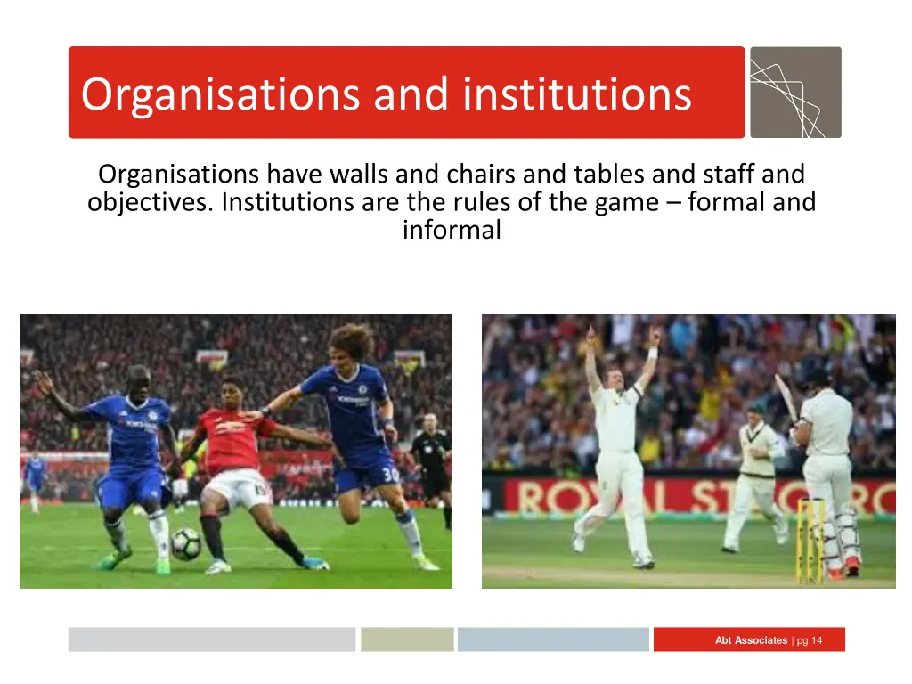organisations and institutions
