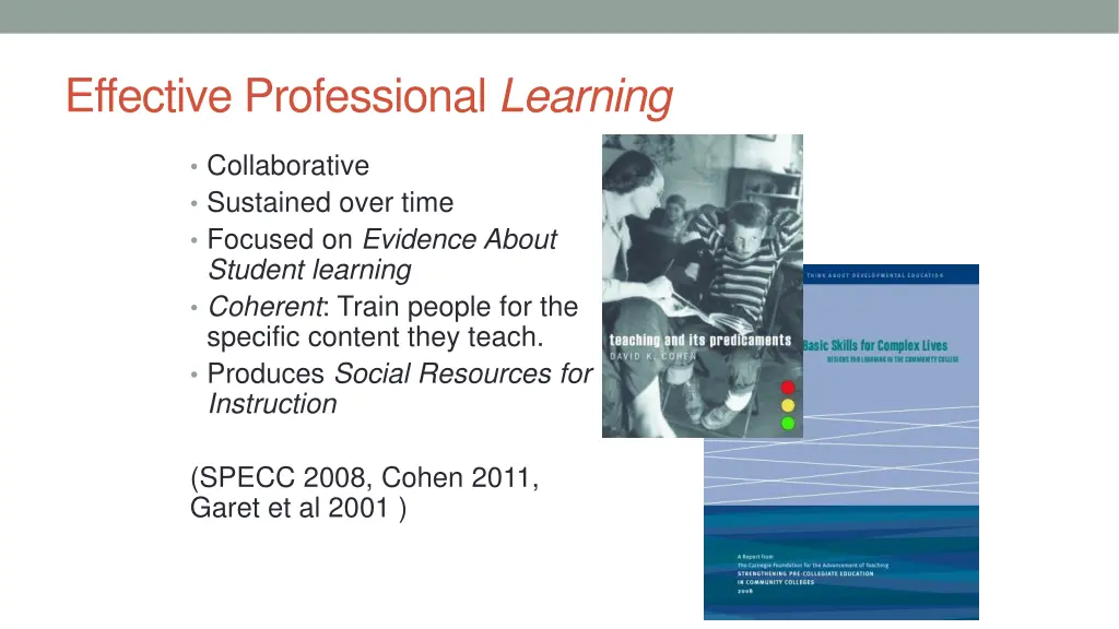 effective professional learning