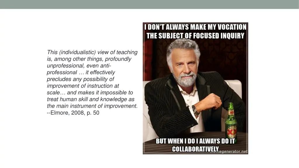 this individualistic view of teaching is among