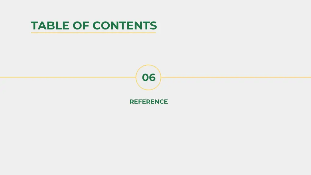table of contents 1