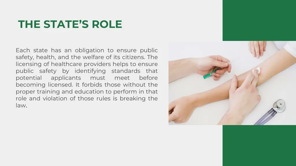the state s role