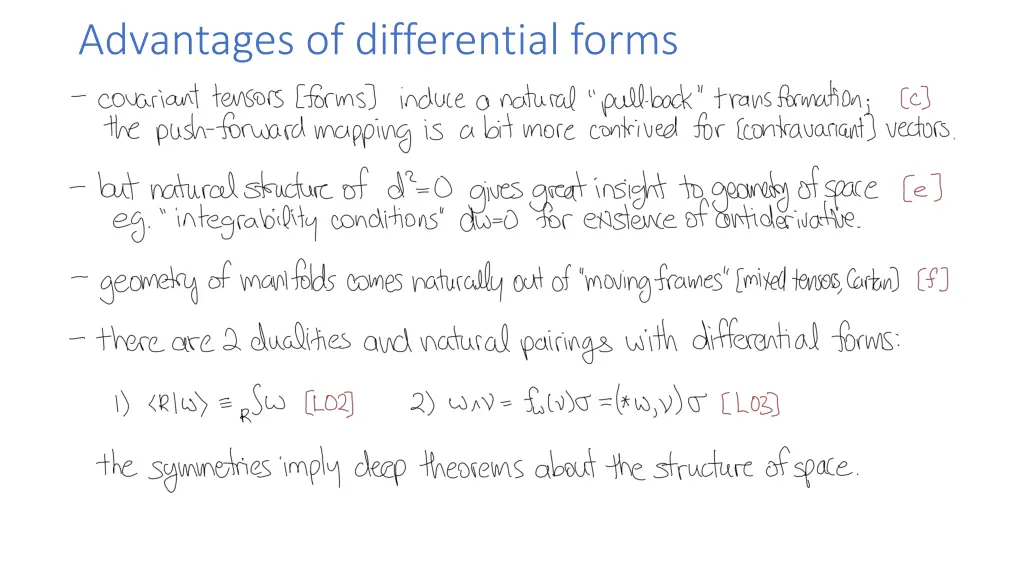 advantages of differential forms