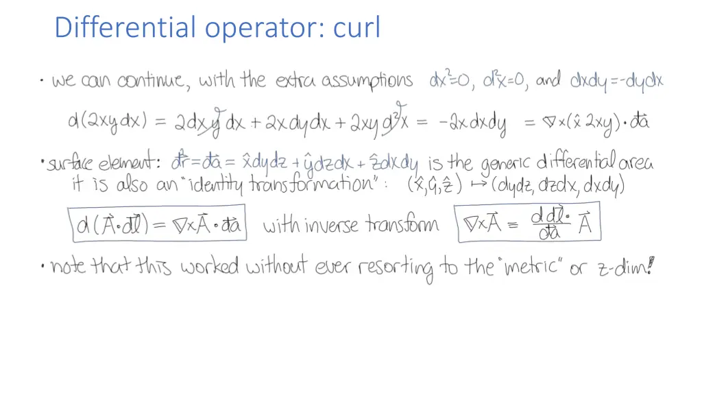 differential operator curl
