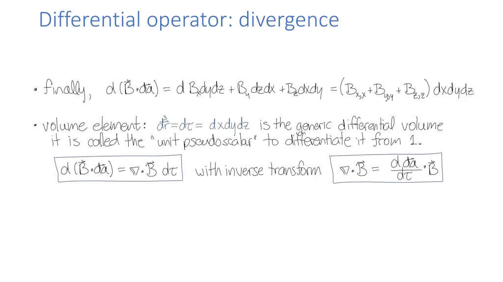 differential operator divergence