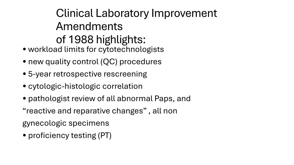 clinical laboratory improvement amendments