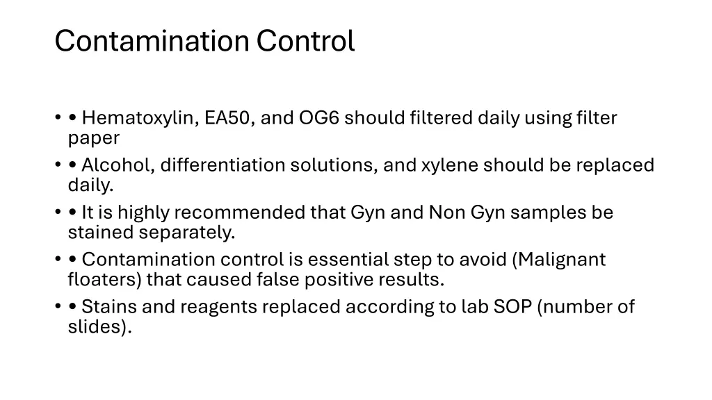 contamination control