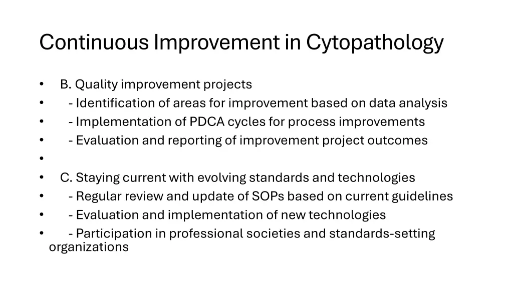 continuous improvement in cytopathology 1