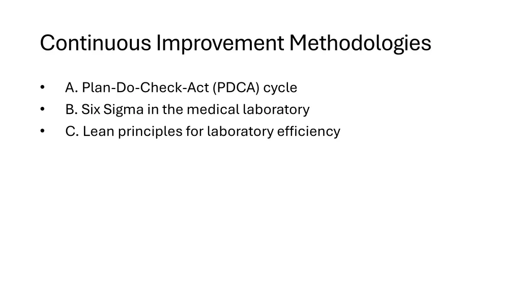 continuous improvement methodologies