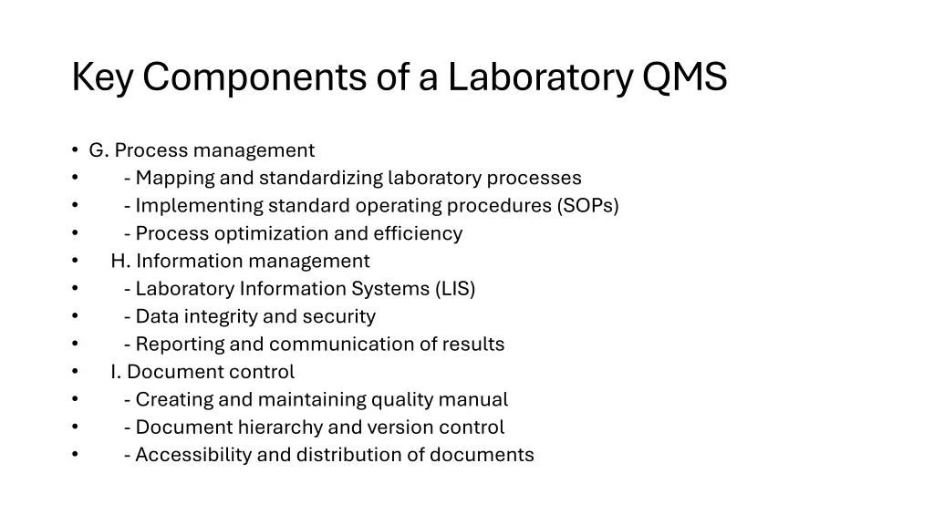 key components of a laboratory qms 2