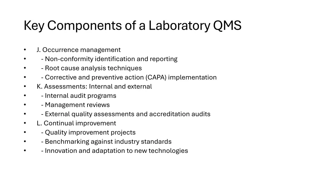 key components of a laboratory qms 3