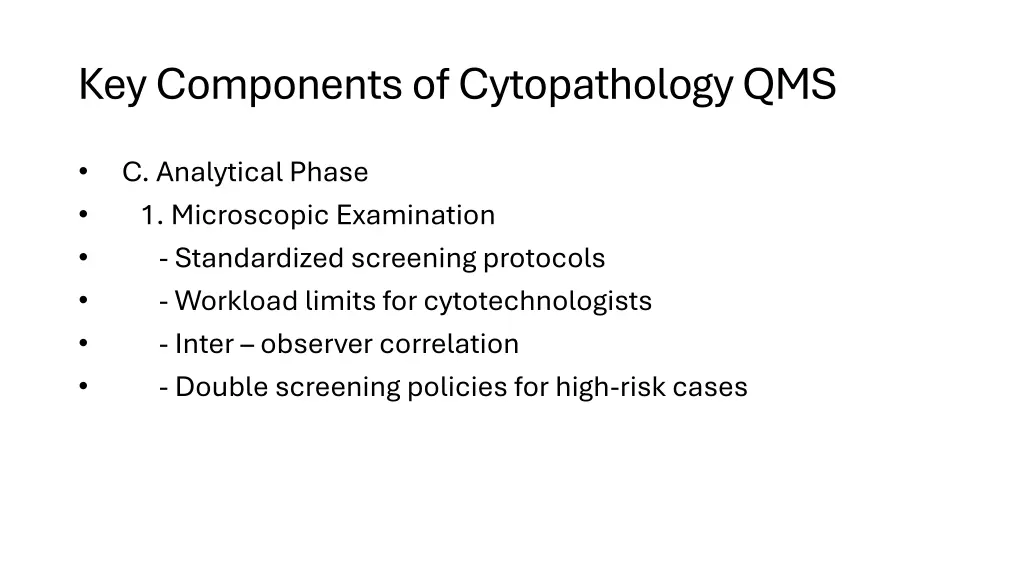 key components of cytopathology qms 2