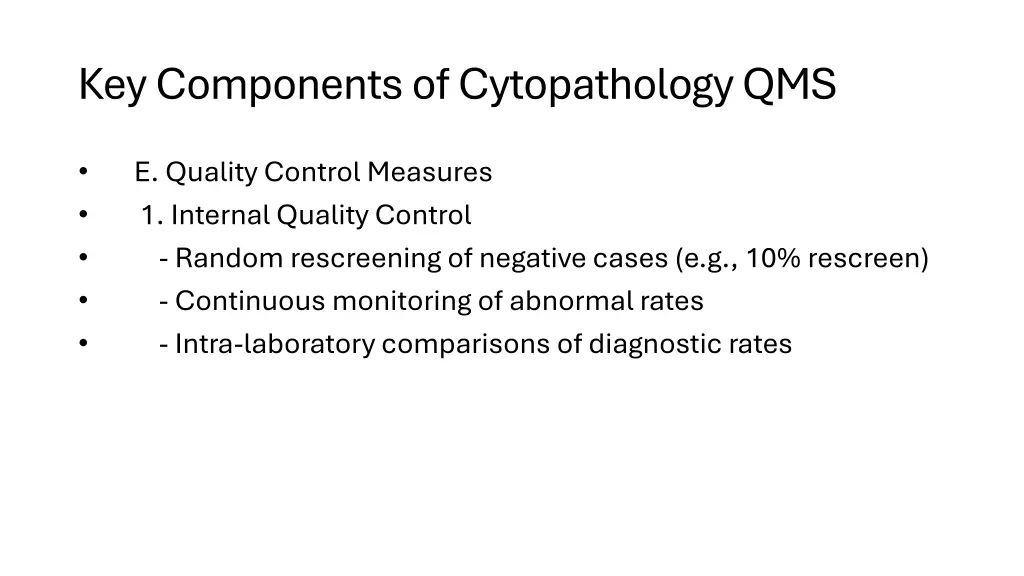 key components of cytopathology qms 5
