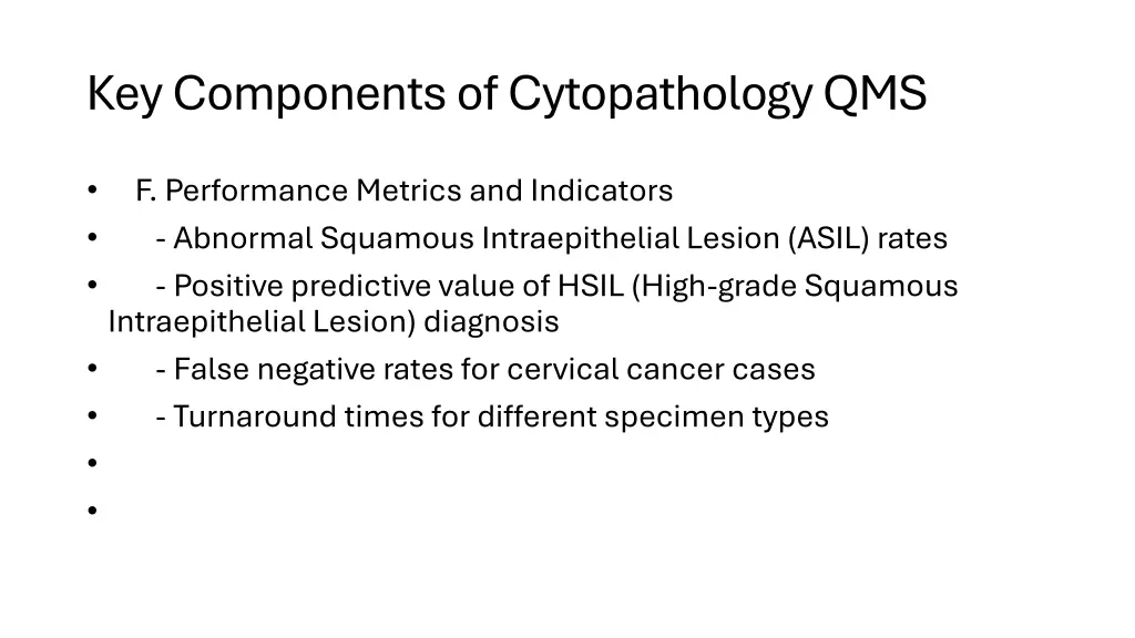 key components of cytopathology qms 7