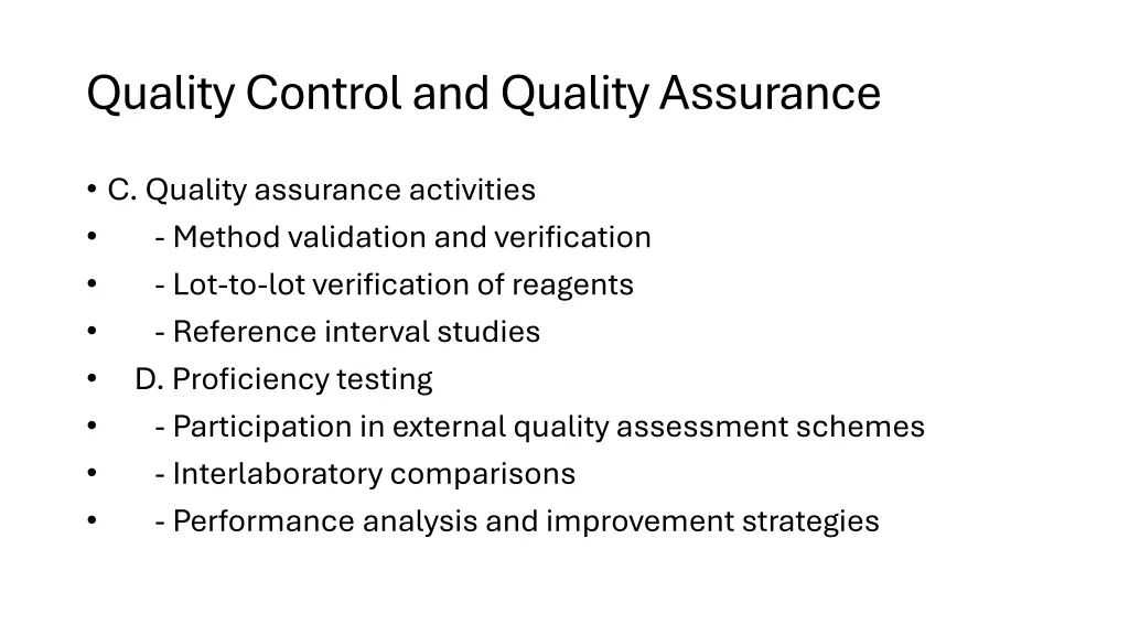quality control and quality assurance 2