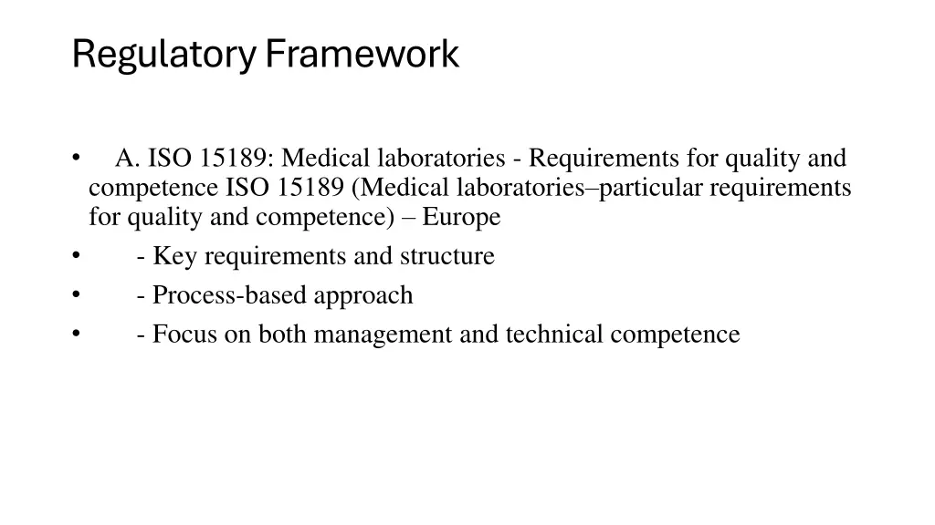 regulatory framework