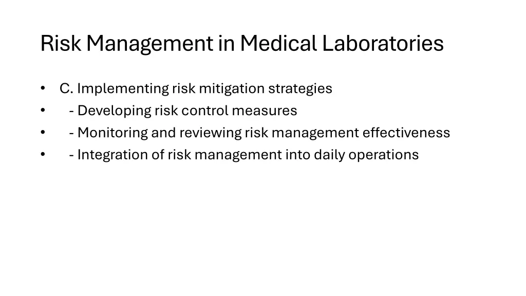 risk management in medical laboratories 1