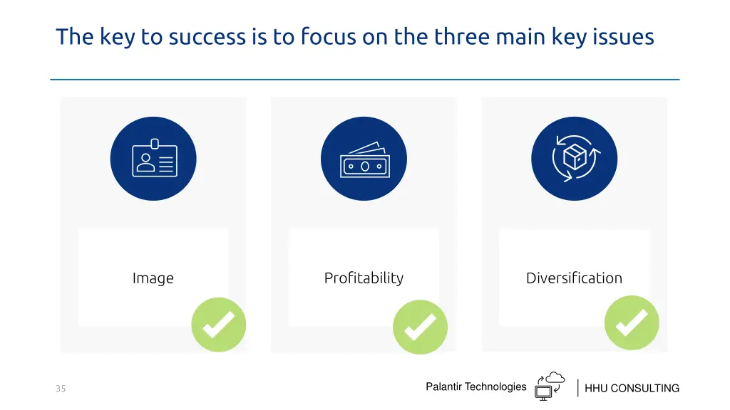 the key to success is to focus on the three main 1