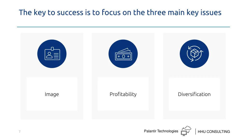 the key to success is to focus on the three main